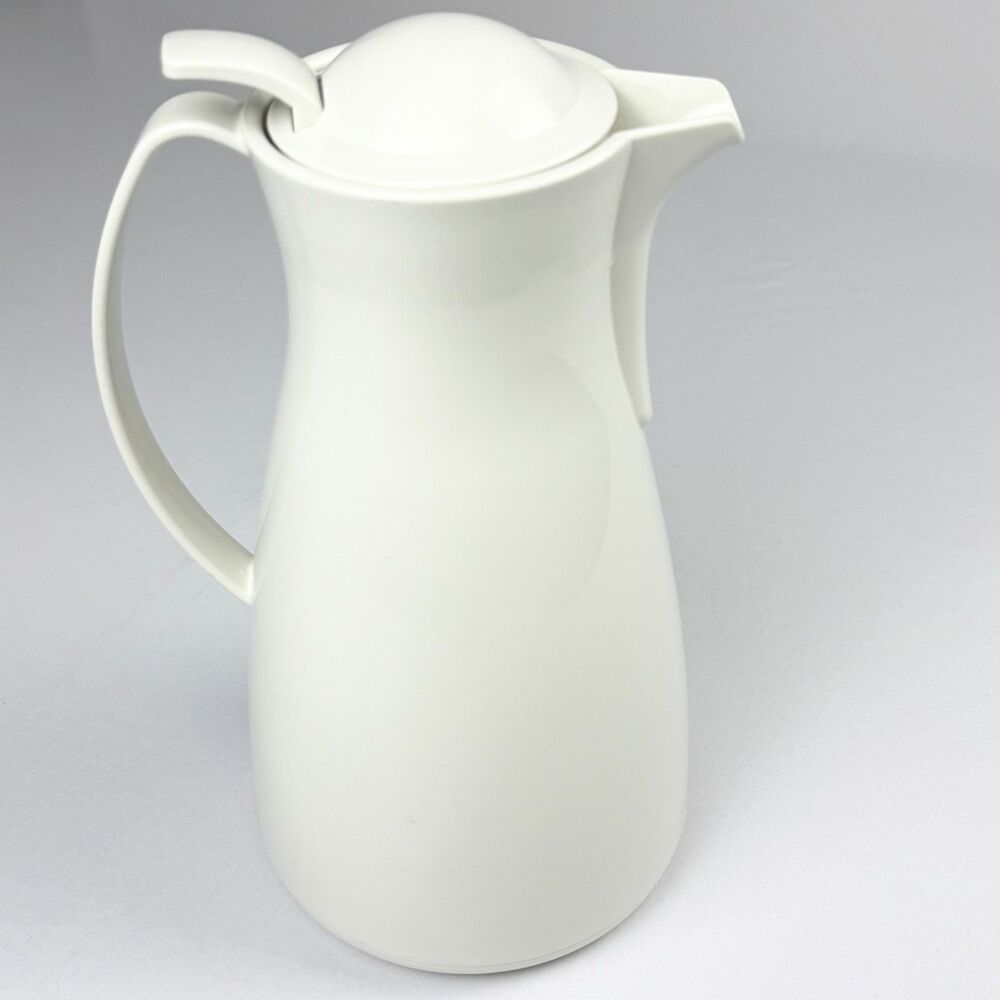 Pampered Chef White Insulated Carafe 2290 Leifheit Germany Coffee Thermos 33oz
